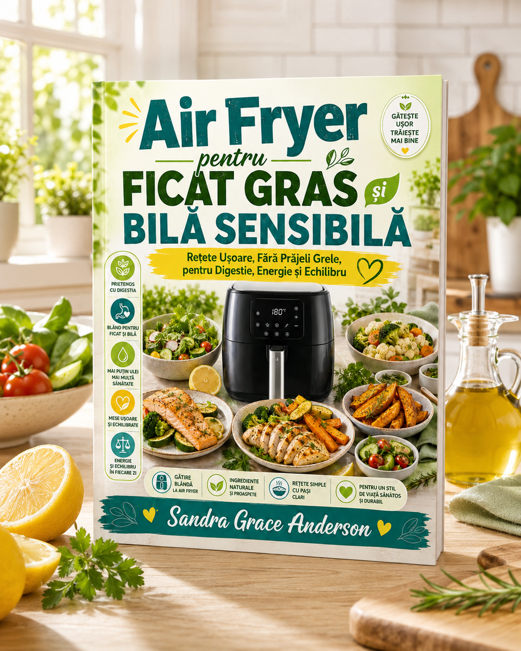Air Fryer for Fatty Liver and Sensitive Gallbladder Easy Recipes, Without Heavy Frying, for Digestion, Energy and Balance
